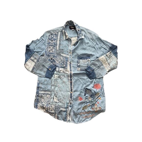 Johnny Was Workshop Patchwork Button Down – Size Small - Picture 1 of 5